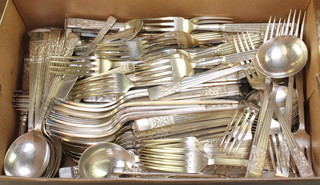 A quantity of silver plate cutlery 