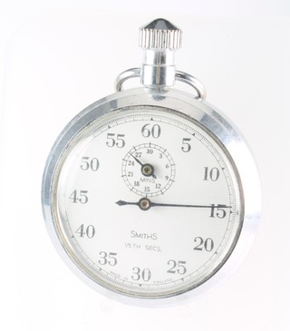 A silver plated cased pocket watch with seconds at 12 o'clock, a Smiths chromium ditto and a plated cased compass