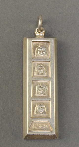 An ABBA silver ingot with portrait busts 28.5 grams 