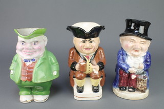 A Devonmoor Toby jug 9" and 2 others 