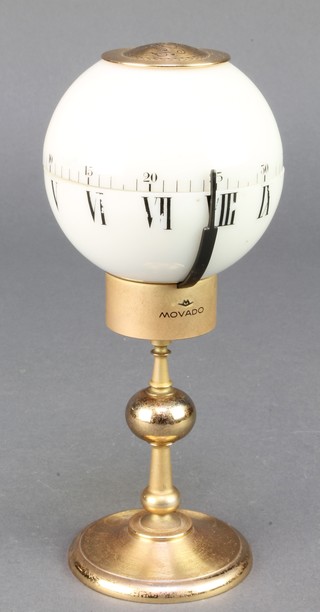 A Movado table timepiece in the form of a Globe 7" 