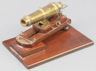A brass model of a Howitzer cannon 3 1/2" 