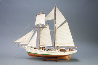 A model of L'etoile a French merchant ship 26"h x 31"w x 7"d 