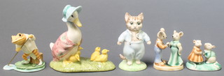 Two Beswick Beatrix Potter figures - Jemima and her ducklings 4" and Tom Kitten 3 1/2" and 3 other figures