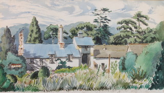 Arrobus, watercolour, signed, The Old Stables Holnicote 12" x 21" 