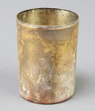 A Russian silver beaker 106 grams 