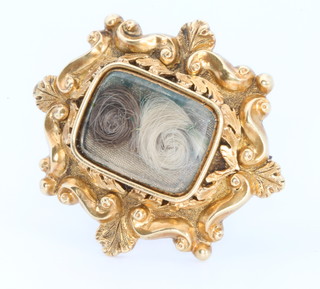A 19th Century high carat in memoriam brooch 