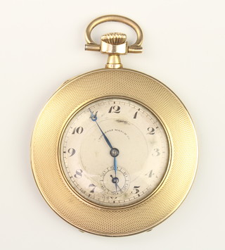 A gentleman's 14k yellow gold engine turned dress watch, the dial inscribed Tavannes Watch Co. 