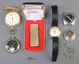 A gentleman's chromium cased Doxa pocket watch with seconds at 6 o'clock, minor watches, etc 