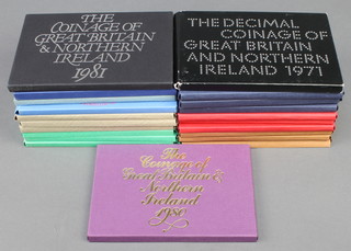 The coinage of Great Britain and Northern Ireland 1971 (1), 1972 (3), 1973 (3), 1974 (4), 1975 (3), 1976 (3), 1977 (1), 1979 (1), 1980 (1), 1981 (1), 1981 (1), 1982 (1)  