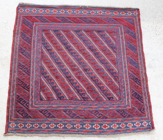 A tribal Gazak rug 49" x 46 1/2" 