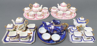 5 modern miniature tea sets 