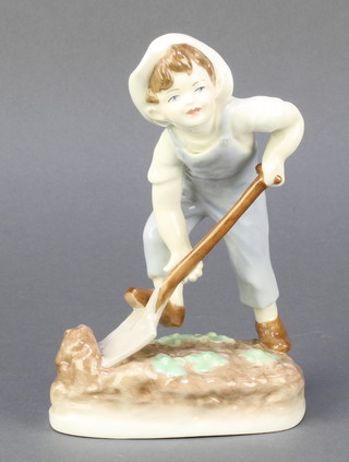 A Royal Worcester figure - Saturday's child works hard for a living 6 1/2" 