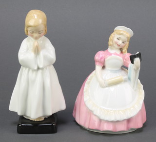 Two Royal Doulton figures - Mrs Cookie HN2218 5 1/2" and Bedtime HN1978 6" 
