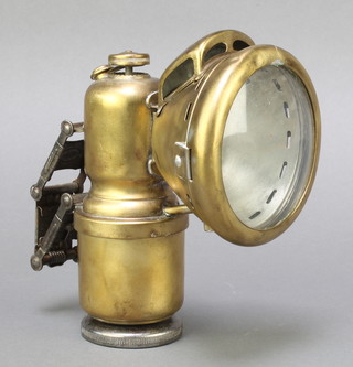 A carbide bicycle lamp "The Barzoa" some corrosion to the side of lamp 