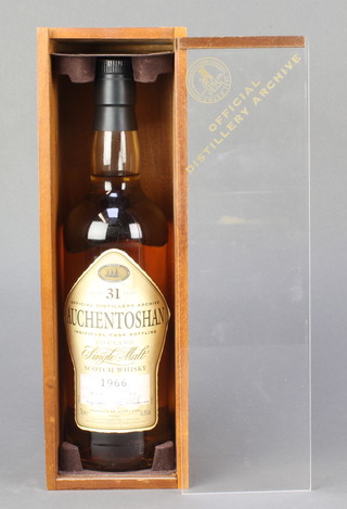A 70cl bottle of Auchentoshan 31 year old single malt whisky, distilled 14.3.66, cask no. 806 