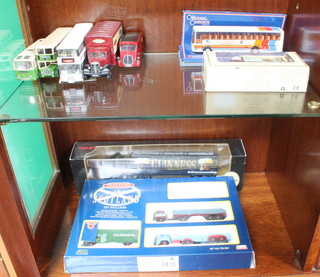 A Corgi Hong Kong bus, 2 model Southdown buses, 2 Corgi British Railway Lorries, a Corgi omnibus, other toy buses 