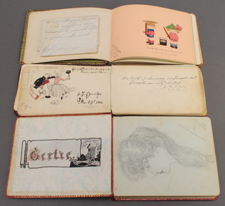 3 19th Century sketch albums 