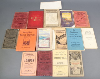 A Clark's Mid Sussex Directory 1911 (front cover missing), a Kelley's map of London and suburbs, 2 Bacon's maps and other maps 
