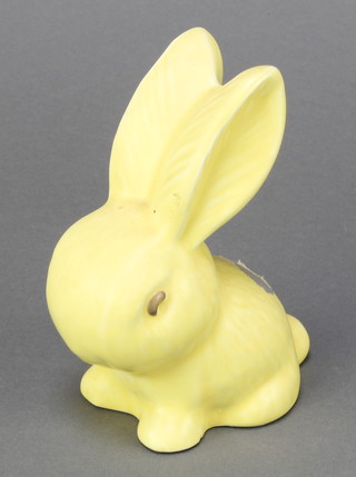A yellow glazed Sylvac figure of a rabbit 990 5" 