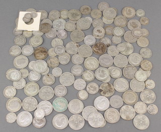 A quantity of pre-1947 English coins, 866 grams