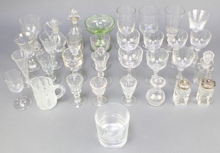 A 19th Century ale and a quantity of drinking glasses 