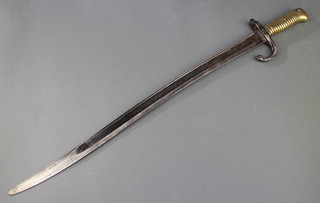 A French chassepot bayonet, the blade dated 1868, no scabbard