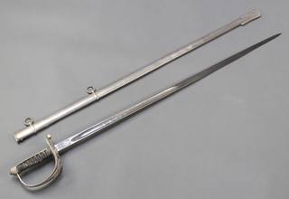 A George V Light Infantry Officer's sword by Hawkes & Co. No. 1 Savile Road, the blade marked 7808 complete with scabbard 