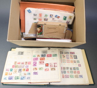 An album of used Commonwealth stamps - Canada, Malta, Cyprus, New Zealand, etc, an Ace Crusader album of used World stamps and a collection of loose stamps 