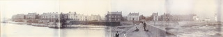 Edwardian photographs 4 section panorama of a coastal town