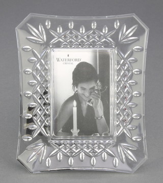 A Waterford Crystal Lismore easel photograph frame 5 1/2" x 4 1/2" boxed