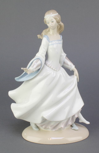 A Lladro figure of a lady with slipper, 10", boxed