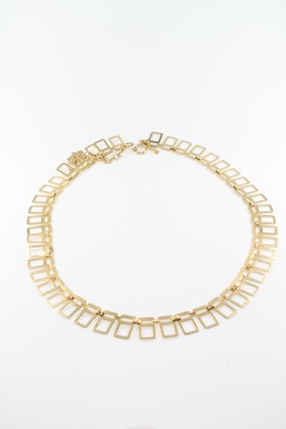 A 9ct yellow gold open necklace 12 grams 