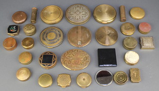 A collection of Art Deco and later compacts and lipstick holders 