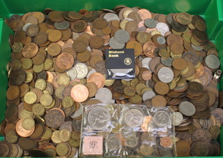 A large quantity of UK bronze coins 