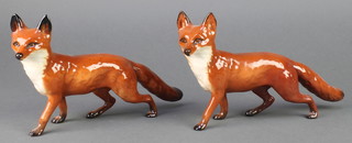 2 Beswick figures Standing Fox, gloss, 1016A 4" 