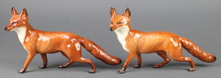 2 Beswick figures Standing Fox, gloss 1016A 4" 