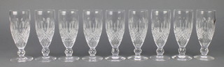 A set of 9 Waterford Crystal sherries 6" 