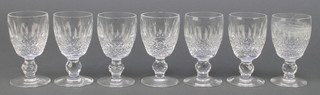 A set of 7 Waterford Crystal liqueur glasses 4" 