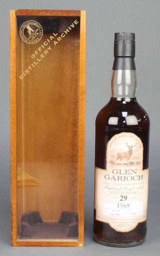 A 75cl bottle of Glen Garioch 29 year old single malt whisky, distilled 18.5.1968, cask number 9,  boxed