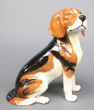 A Beswick figure of a seated Beagle 2300 13" 