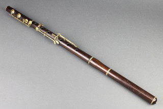 J R Laile Junior & Sons, a 19th Century 3 section rosewood flute 
