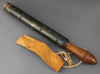 A George III turned and painted wooden Lambeth Special Constables truncheon with crowned royal cypher, marked Special Constable of Lambeth no.147 