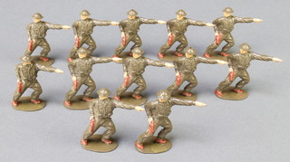 12 Timpo British Army figures type no.7, boxed 