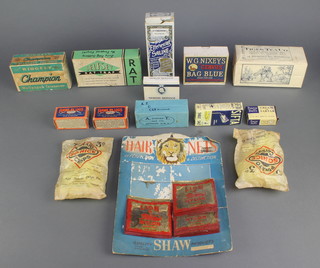 A shop display packet of Tiger Tea, ditto A.(Empire) Tea, packet of Senior Service cigarettes, 2 packets of So Nice potato crisps and other packaging etc 