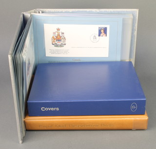The Commonwealth Collection of Silver Jubilee first day covers, a Royal Mail presentation pack album of first day covers and 1 other album of first day covers