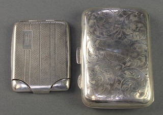 A silver matchbook Birmingham 1927 and a ditto cigarette case Birmingham 1930, 65 grams 