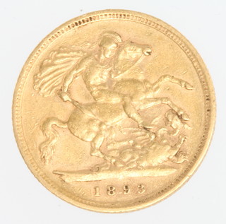 A half sovereign 1893