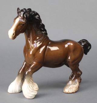 A Beswick figure Cantering Shire horse, brown gloss, 975 