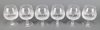 A set of 6  Waterford Crystal Colleen pattern brandy glasses
